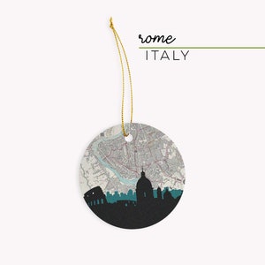 Rome Italy Christmas ornament, Rome map gifts, Rome Italy ornament, Rome ornament gifts, Italy Christmas gifts, Europe Christmas ornament