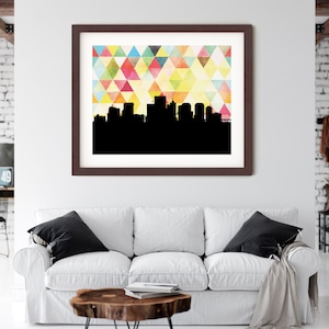 Richmond VA art, Richmond Virginia wall art, Richmond VA print, Richmond skyline, Richmond VA poster, Richmond va gifts, Richmond gift