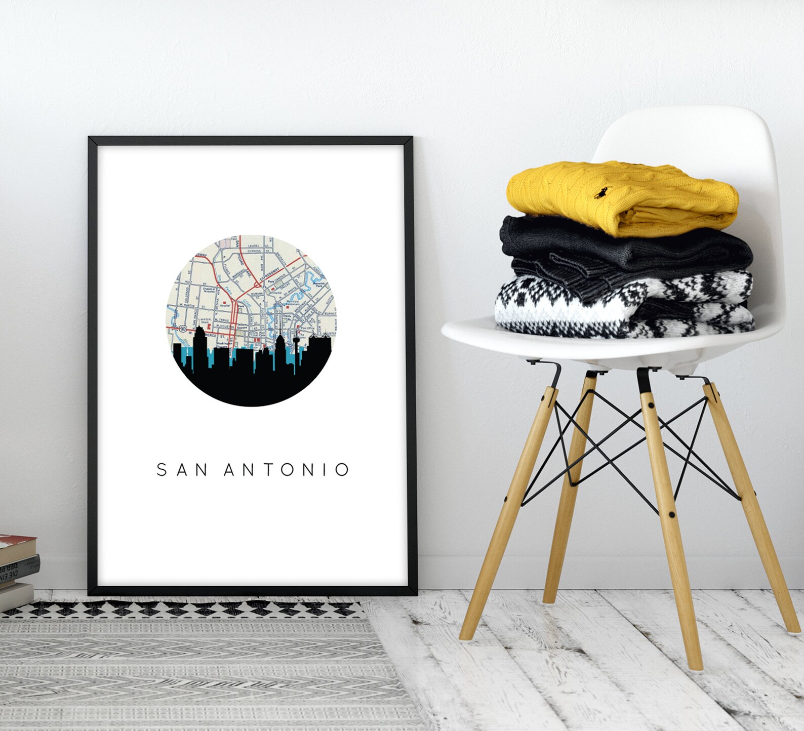 San Antonio Texas wall art Texas apartment decor San Antonio Etsy