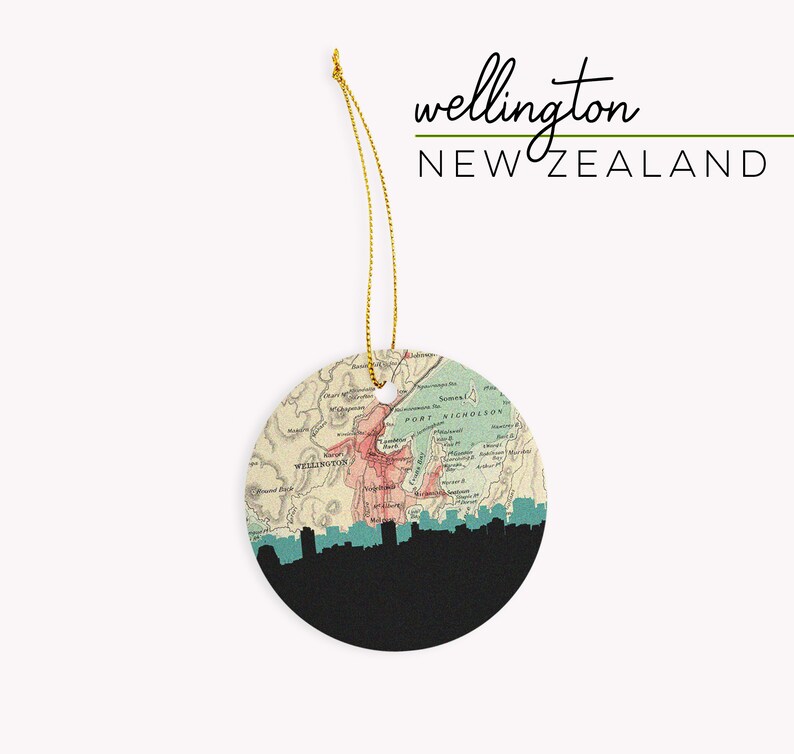 New Zealand ornament New Zealand map gifts Christchurch NZ Etsy