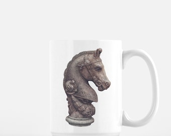 Stone Horse Ceramic Mug, Equestrian Western Coffee Cup, 15 oz Dishwasher Safe