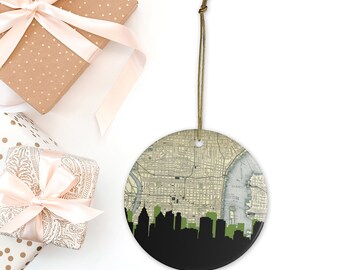 Philadelphia skyline ornament, Philadelphia ornament, Pennsylvania ornament, New England housewarming, new home ornament, hostess gifts