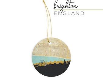 Brighton, England Christmas ornament, Brighton England ornament, Brighton ornament gift, Brighton England gift,England ornament,British gift