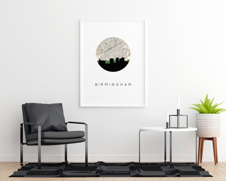 Birmingham Alabama Art Birmingham AL Wall Art Birmingham Etsy