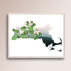 Massachusetts wall art, Massachusetts print, Massachusetts home decor, state wall art, Massachusetts wall art,Boston Massachusetts