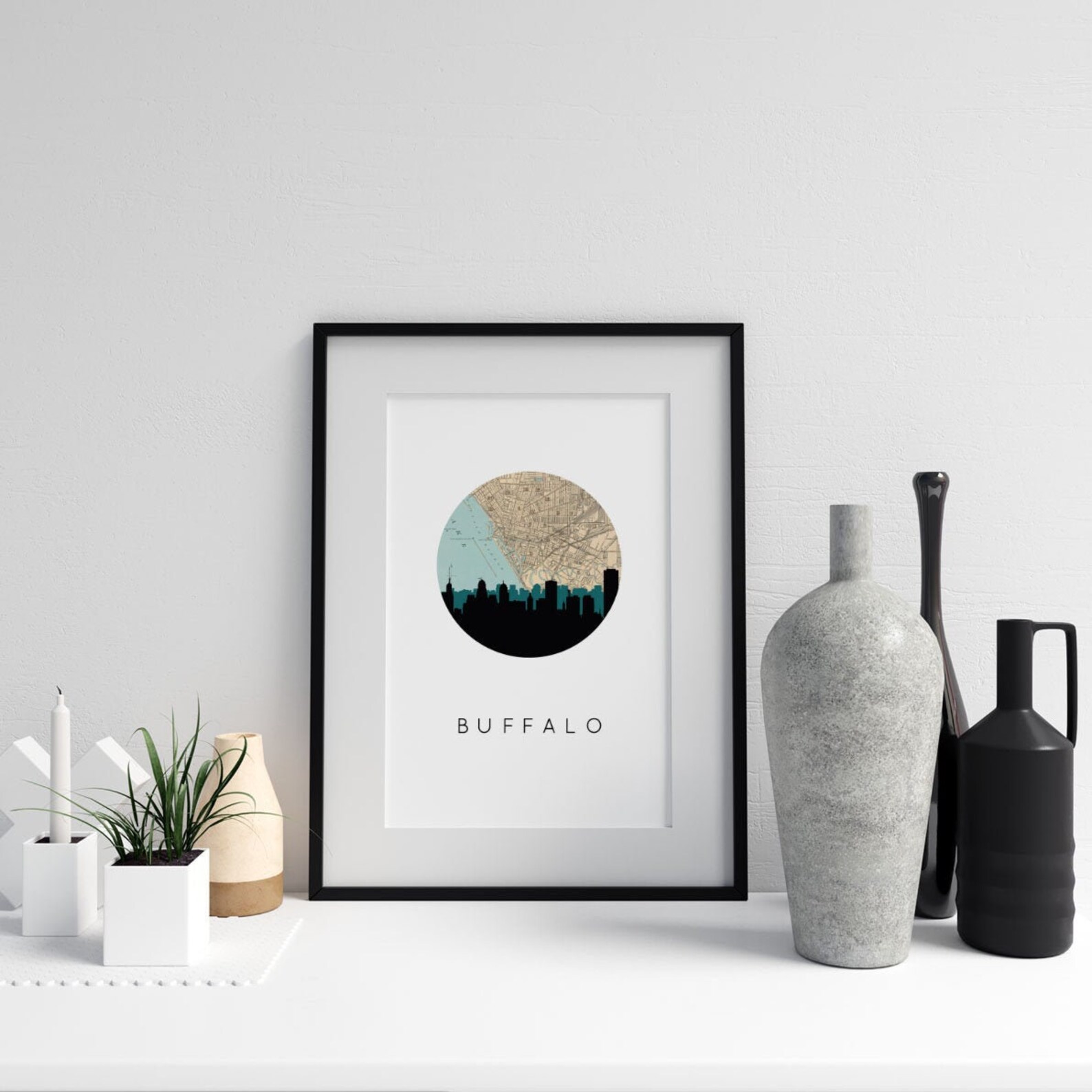 Buffalo Skyline Print Buffalo NY Art Buffalo Print Buffalo Etsy