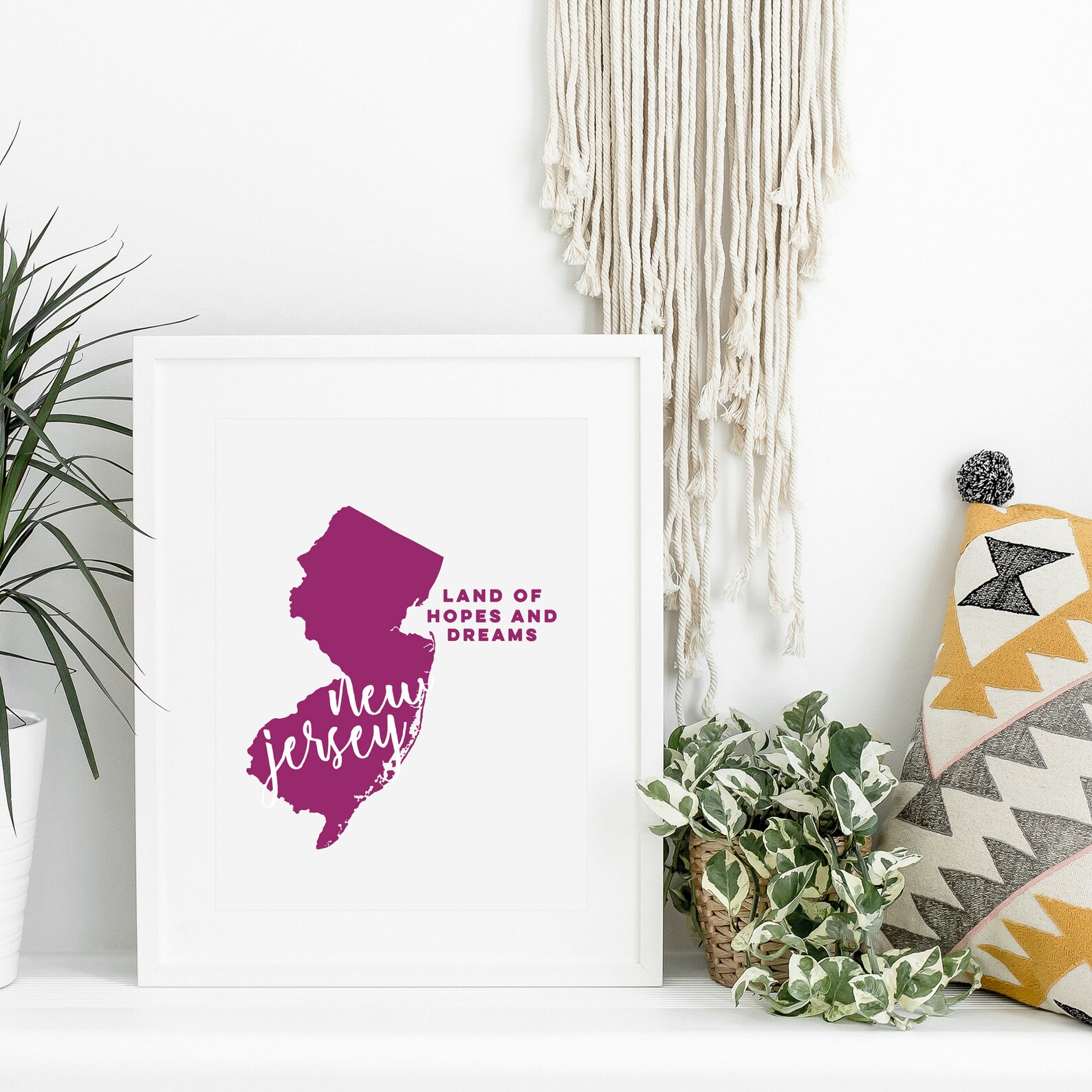 New Jersey Print New Jersey Wall Art New Jersey Decor New Etsy