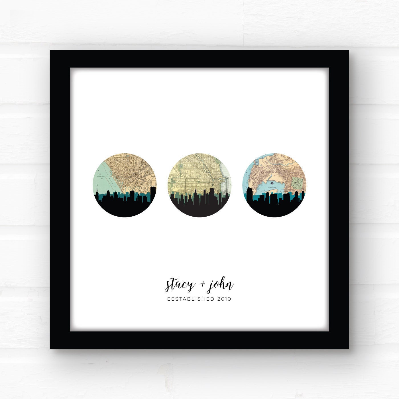 Framed Tell Your Story Art Print Custom Framed City Map Etsy Framed Tell Your Story Art Print Custom Framed City Map Etsy