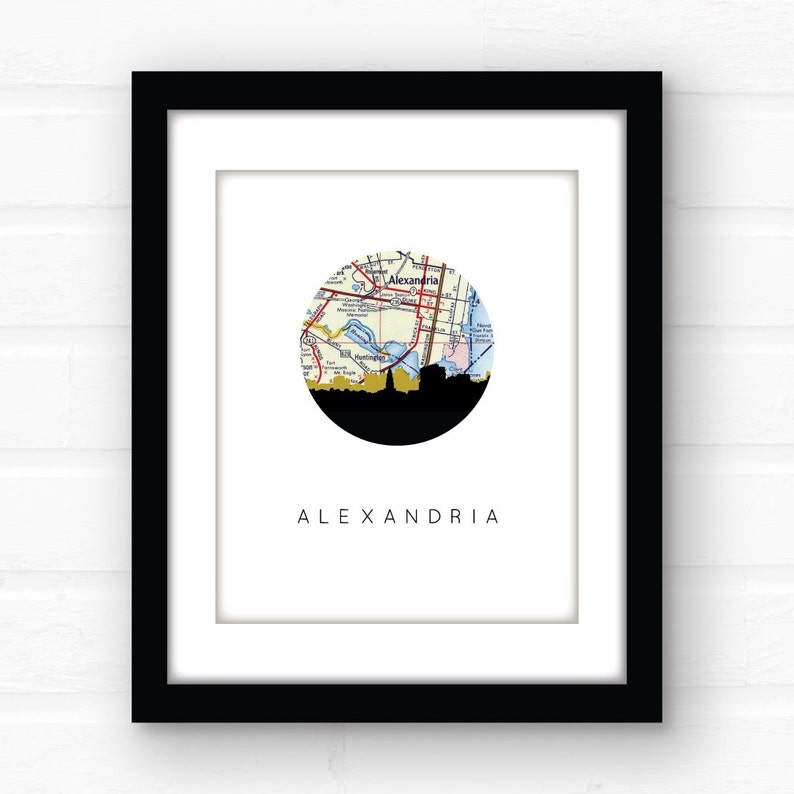 Alexandria VA Wall Art Alexandria Virginia Map Art Virginia Etsy
