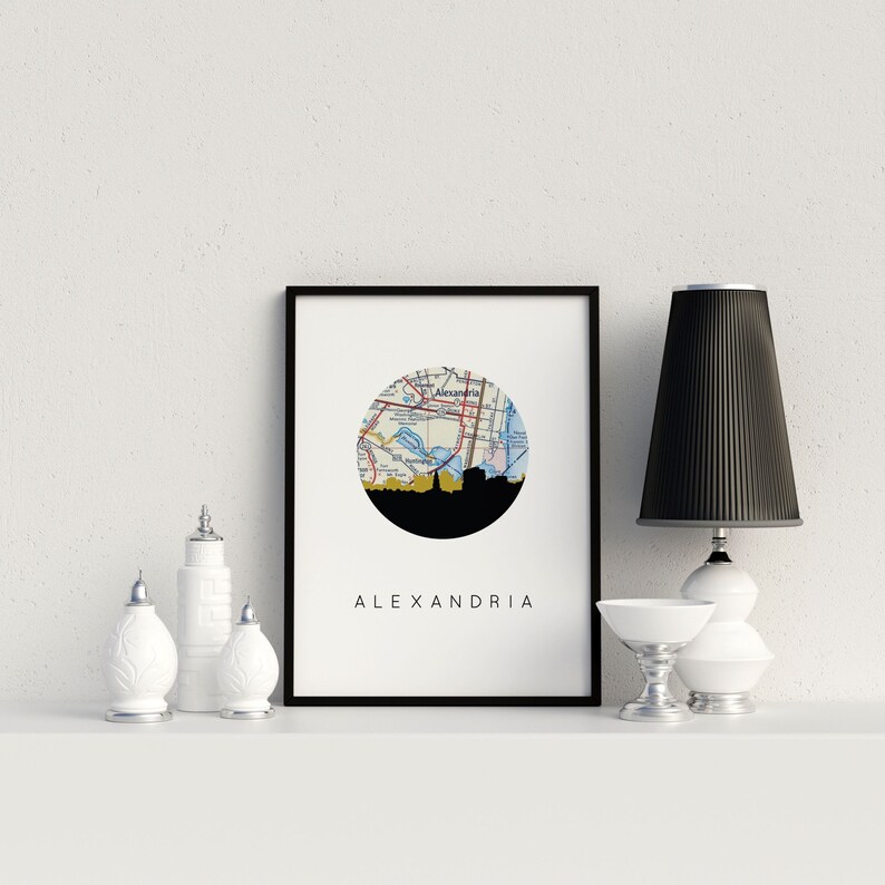 Alexandria VA Wall Art Alexandria Virginia Map Art Virginia Etsy