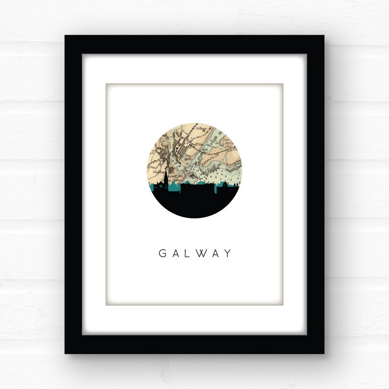 Ireland Gifts Ireland Art Galway Print City Illustrations Etsy