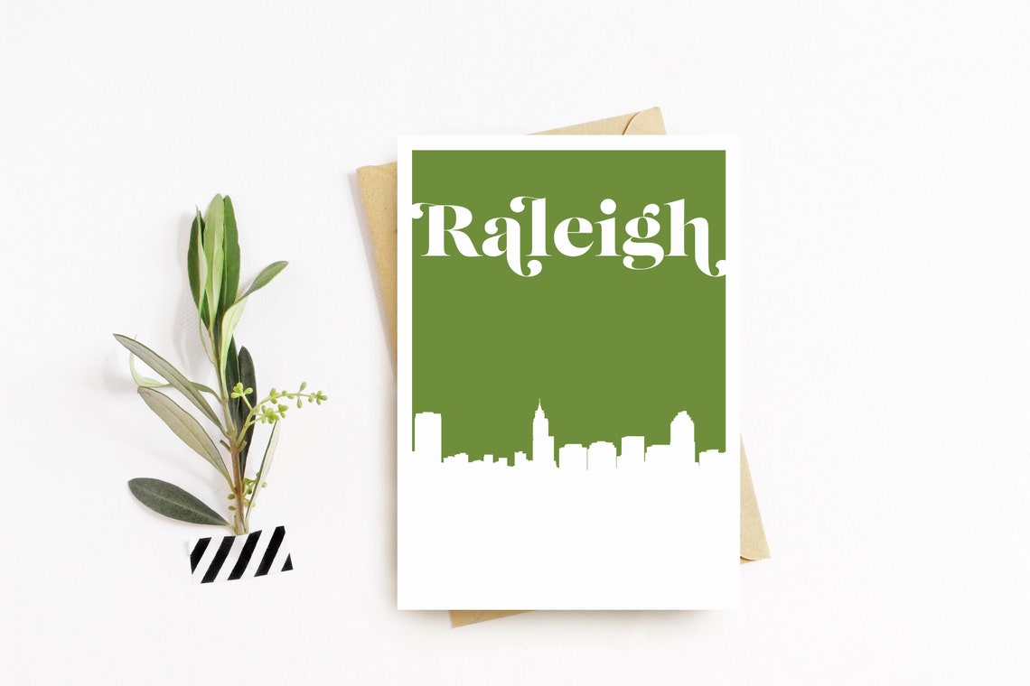 Raleigh NC wall art Raleigh skyline art print Raleigh North Etsy