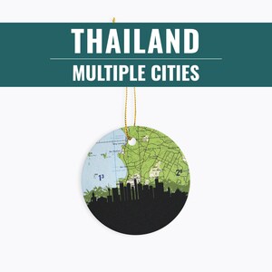 Thailand Christmas ornament, Bangkok Thailand ornament, Chiang Mai Thailand gifts, Pattaya Thailand souvenir, gifts under 20, Thailand home