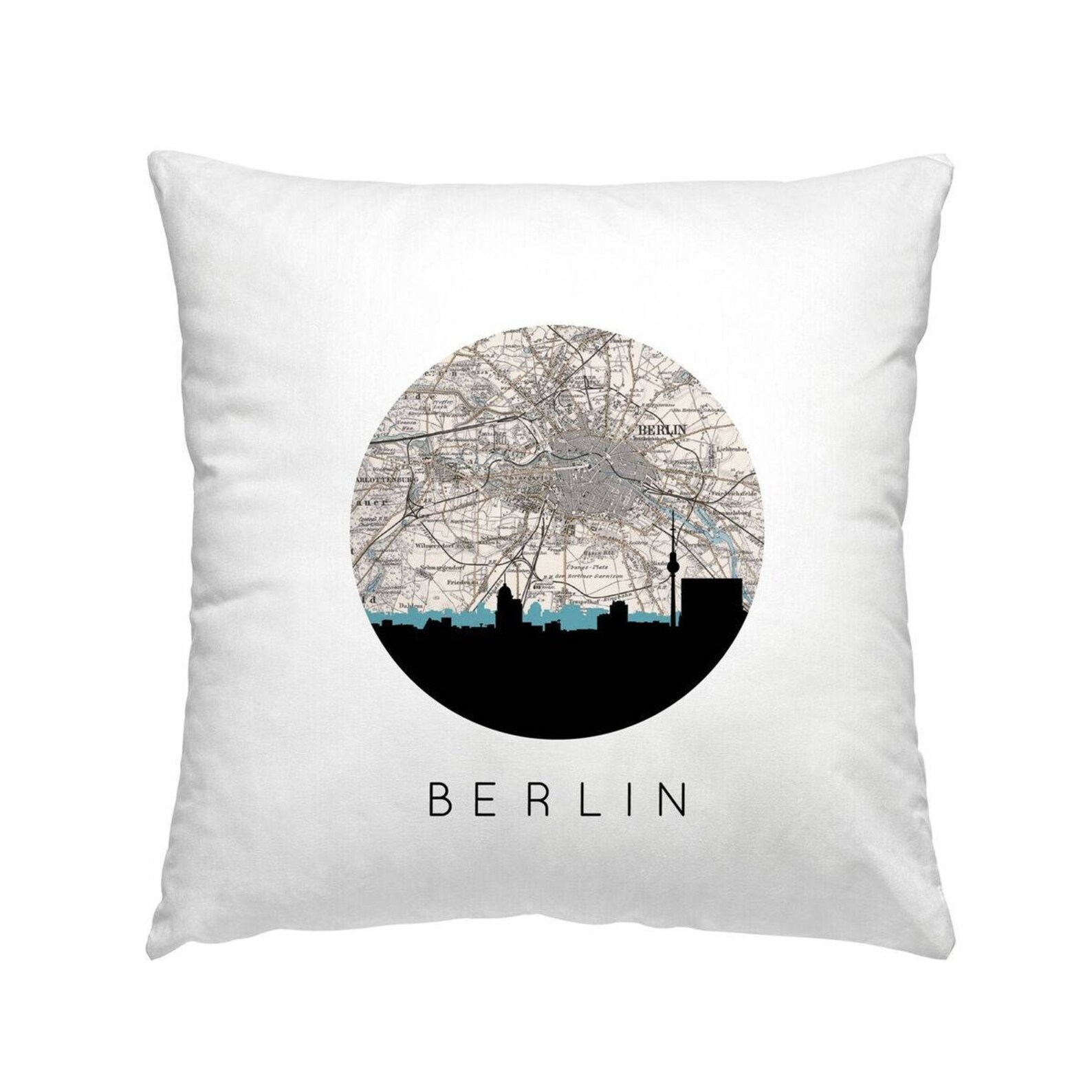 Berlin pillow Berlin Map Pillow Berlin Germany pillow Etsy