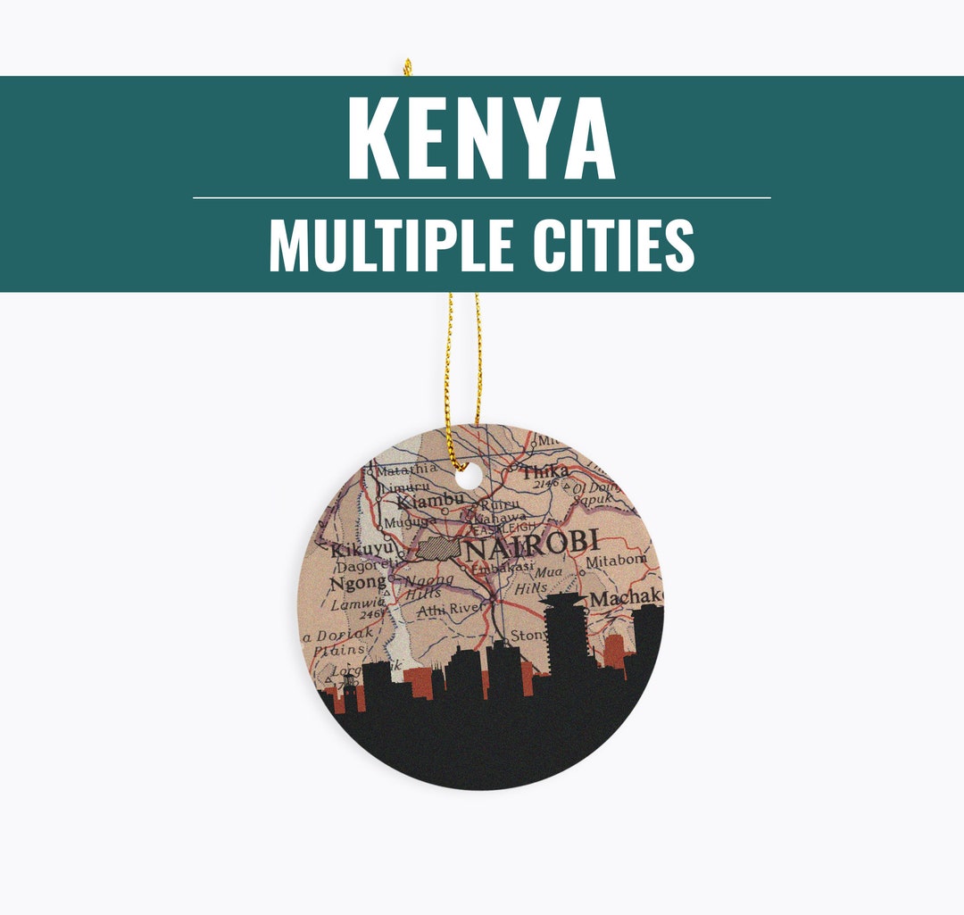 Kenya Christmas Ornament, Nairobi Kenya Ornament, Africa Christmas