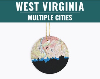 West Virginia ornament, West Virginia gifts, Morgantown West Virginia, Wheeling West Virginia gifts, Parkersburg WV, Charleston WV ornament