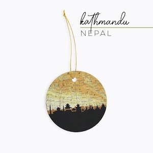 Kathmandu Nepal Christmas ornament, Asia ornament, Kathmandu Christmas ornament, Nepal gifts, Kathmandu Nepal ornament