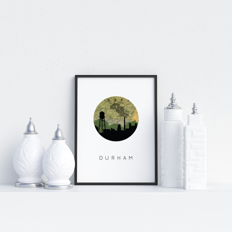Durham NC Home Decor North Carolina Wall Art North Carolina Etsy