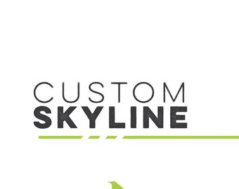 Custom City Skyline Print, Archival Paper Urban Wall Art