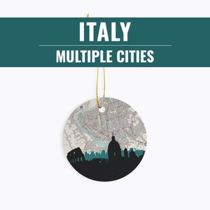 Italy Christmas ornament, Rome Italy ornament, Florence Italy gifts, Milan Italy Christmas gifts, Venice Italy gift, Italy ornament
