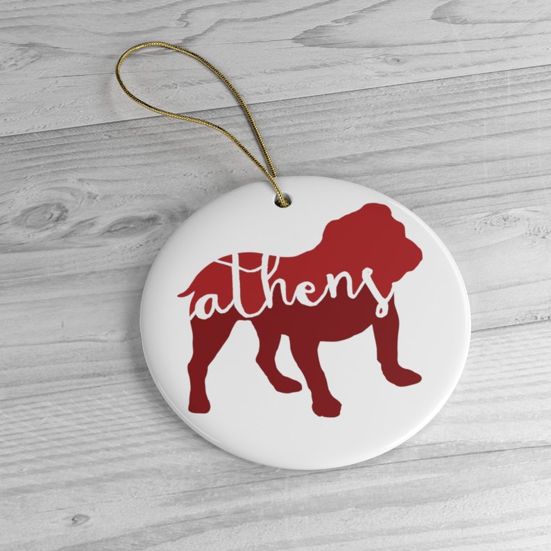 Athens Bulldog Christmas Ornament Perfect Athens GA Gift for