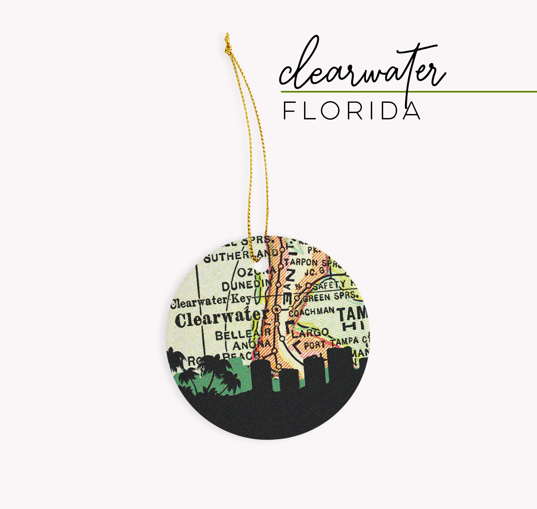 Clearwater Beach Christmas Ornament Clearwater Beach Etsy