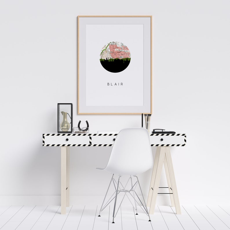 Nebraska home decor city skyline prints Omaha Nebraska art Etsy