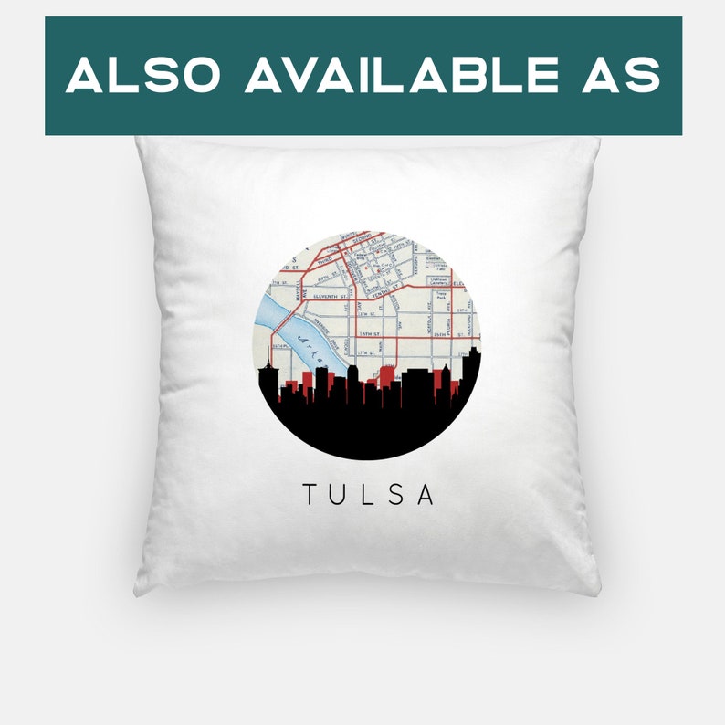 Tulsa Oklahoma Wall Art Tulsa Skyline Art Oklahoma Wall Etsy