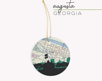 Augusta Georgia Christmas ornament, Augusta national memorabilia, Augusta golf gifts, Georgia ornament, Augusta ornament, GA gifts for him