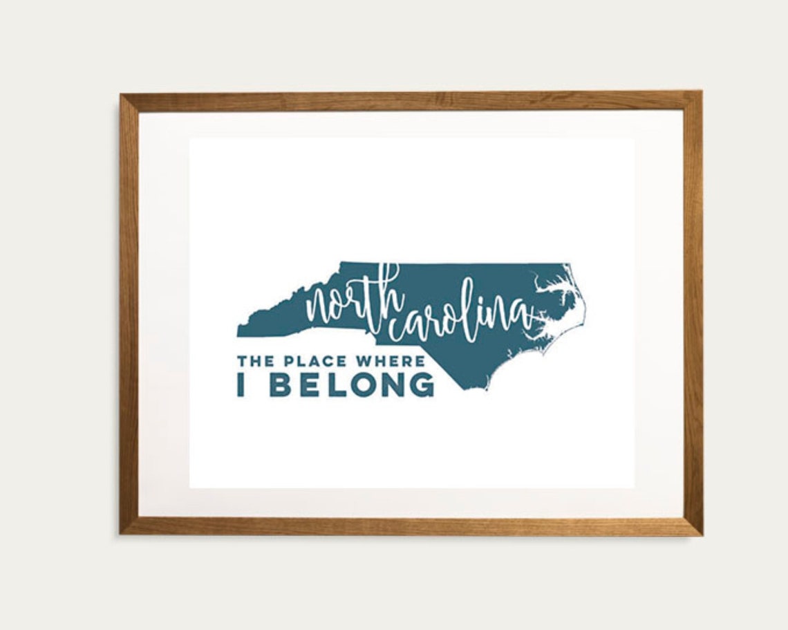 North Carolina wall art North Carolina home decor North Etsy