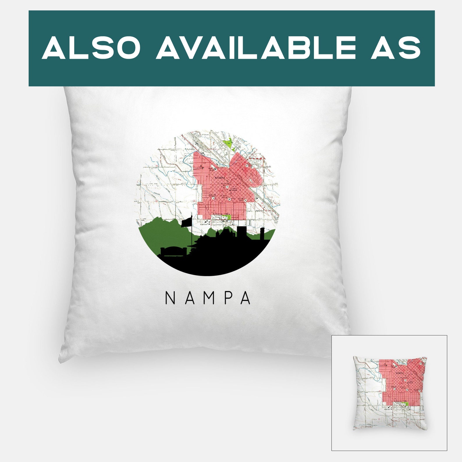 Nampa Idaho sign Idaho map art print Idaho art print Nampa Etsy