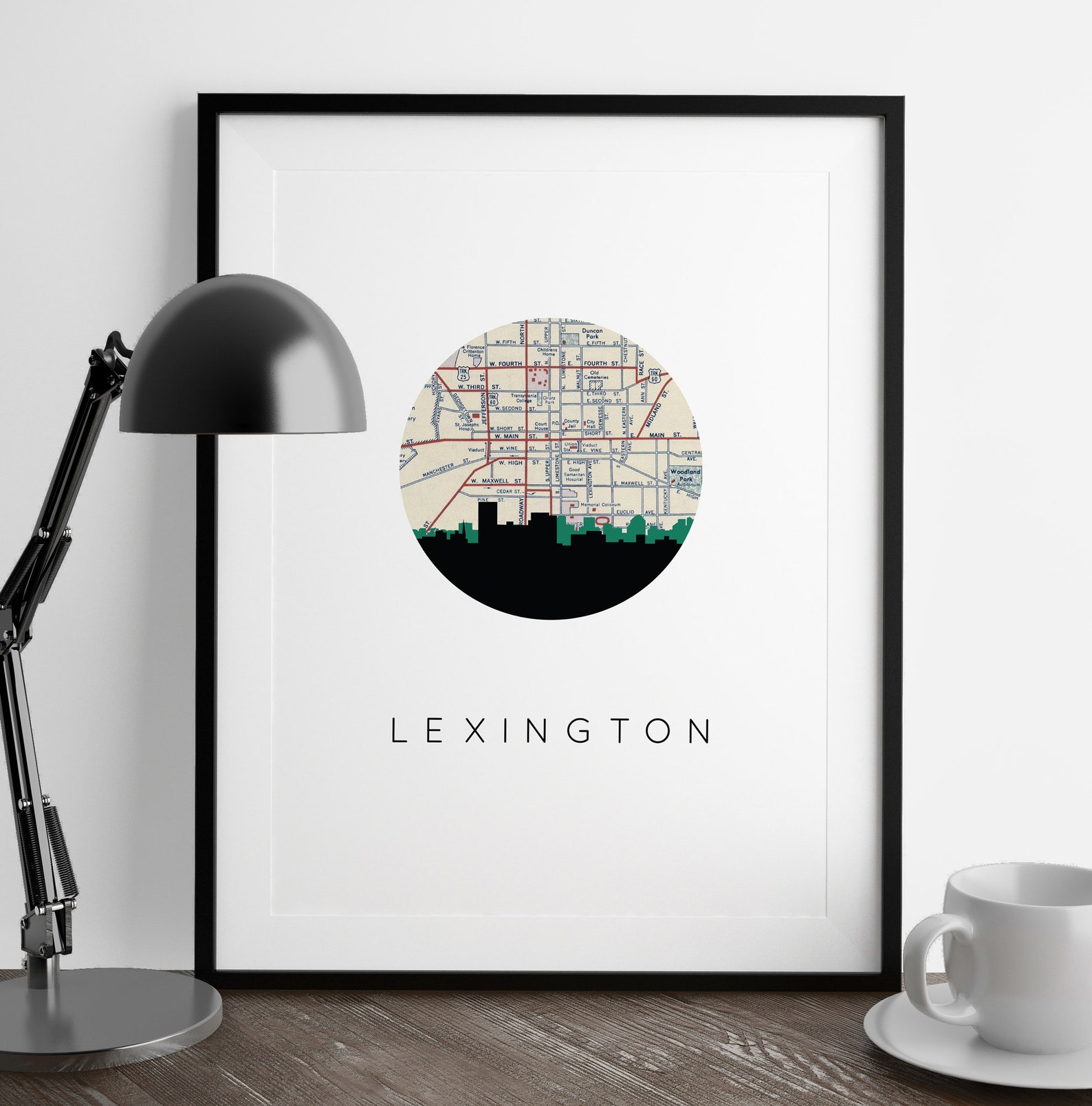 Kentucky Art Louisville Skyline Print Lexington KY Skyline Etsy