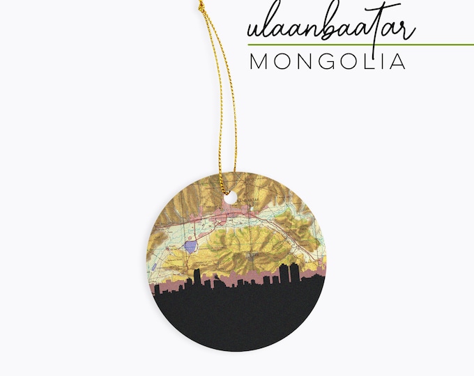 PaperFinchDesign Ulaanbaatar Mongolia Christmas Ornament