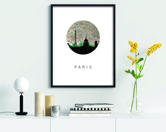 Paris decor, Paris print, Paris wall art, Paris map art, Paris France decor, Paris France art, Paris gifts, Paris girl, travel poster