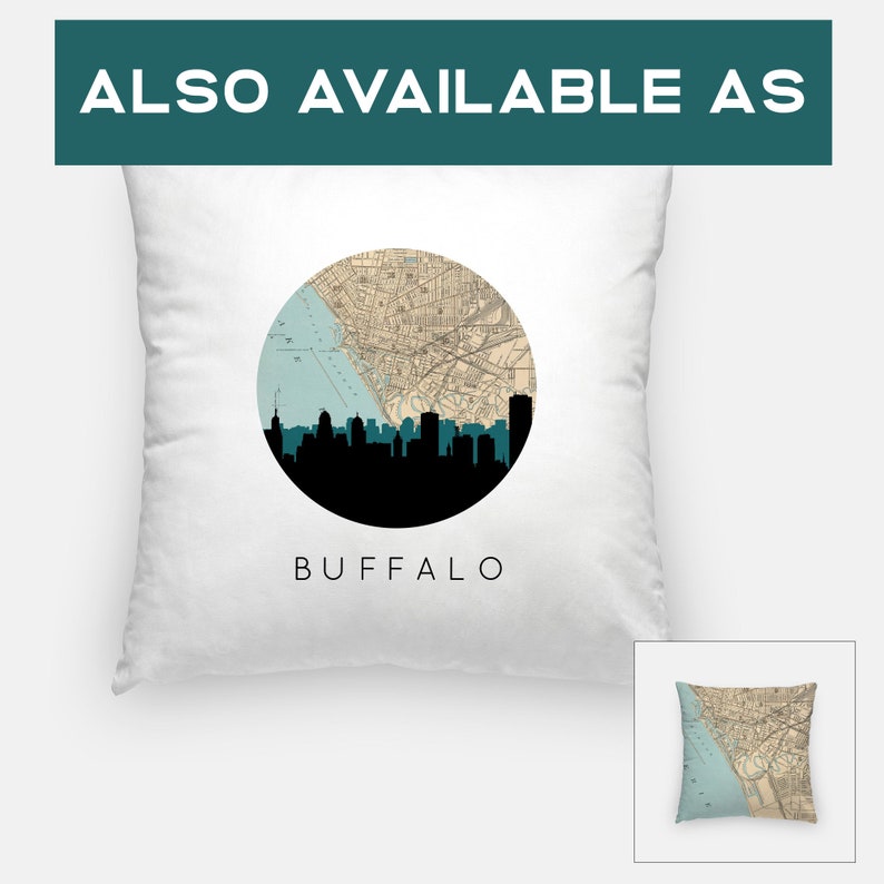 skyline art Buffalo map Buffalo New York Buffalo skyline print map art city skyline print Buffalo NY art Buffalo print