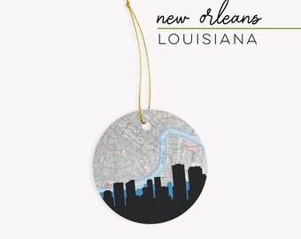 New Orleans Christmas ornament, New Orleans gifts, Louisiana Christmas ornament, New Orleans ornament, Louisiana gifts, city ornaments