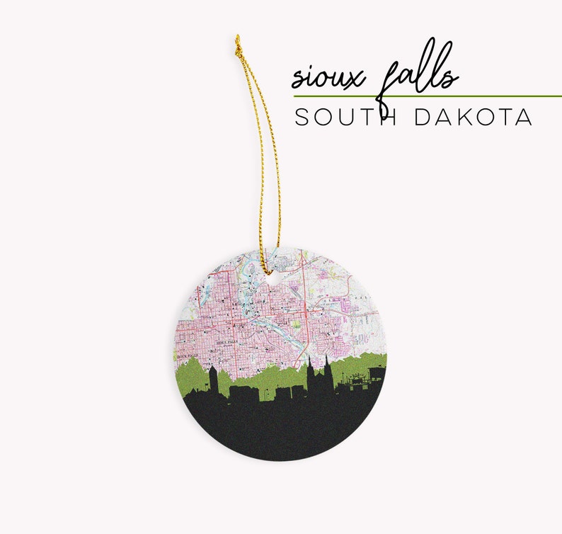 South Dakota Ornament South Dakota Gifts Sioux Falls Etsy