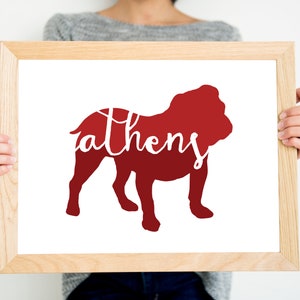 Athens GA Bulldog Konsttryck: Dekor till studentboendet bild 3