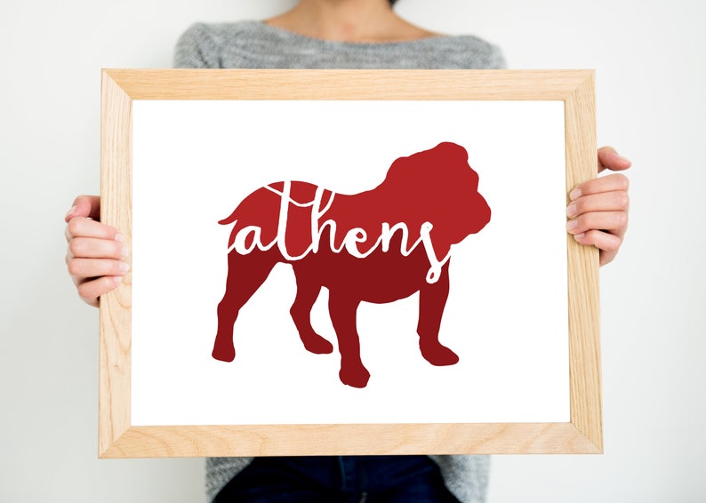 Athens GA Bulldog Konsttryck: Dekor till studentboendet bild 3