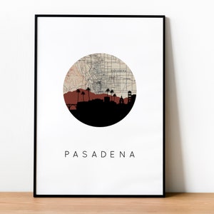 Pasadena California artwork, california gifts, California souvenir, west coast home décor, Pasadena CA housewarming gift