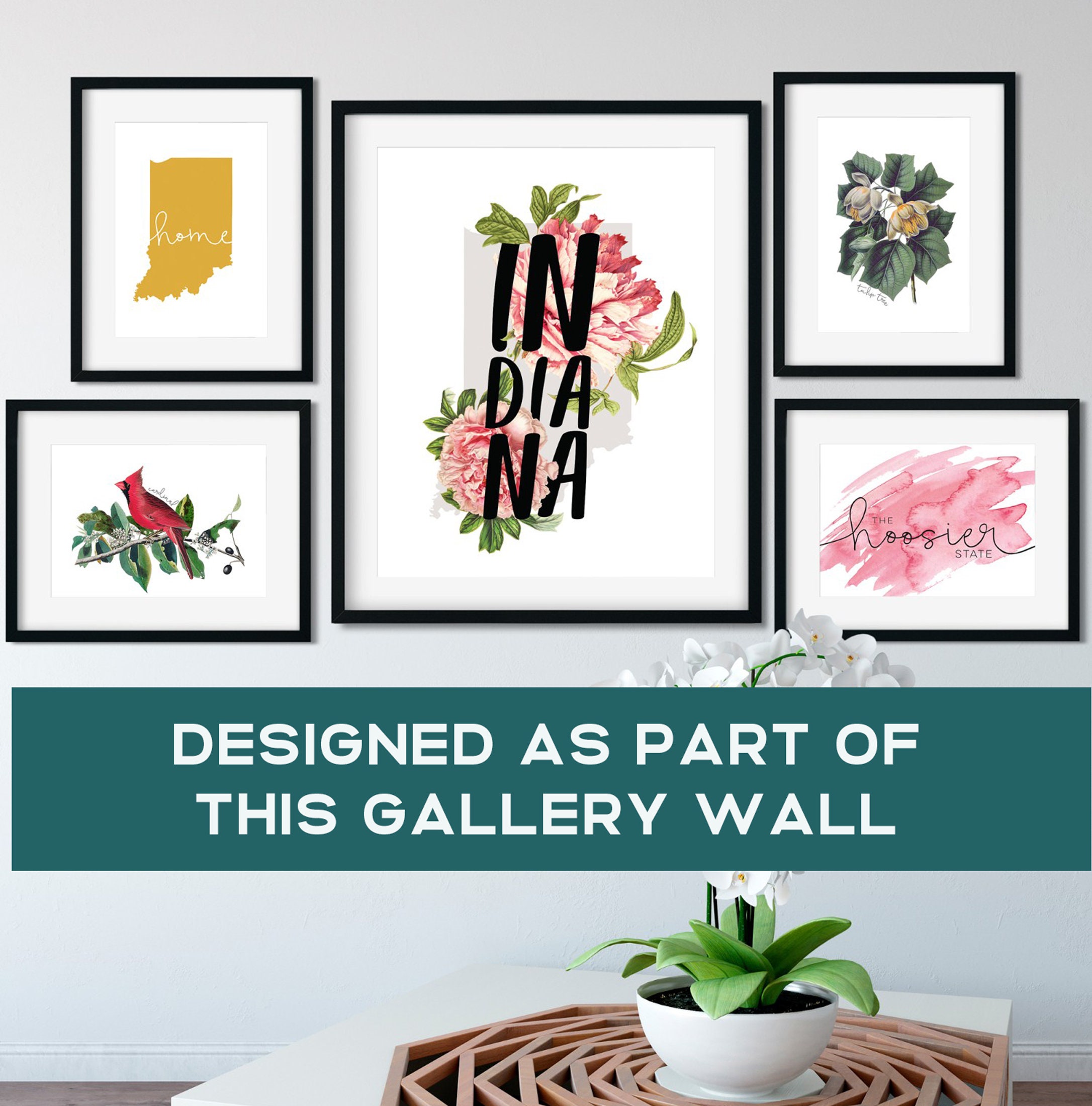 Indiana home sweet home sign state sign home state wall art Etsy