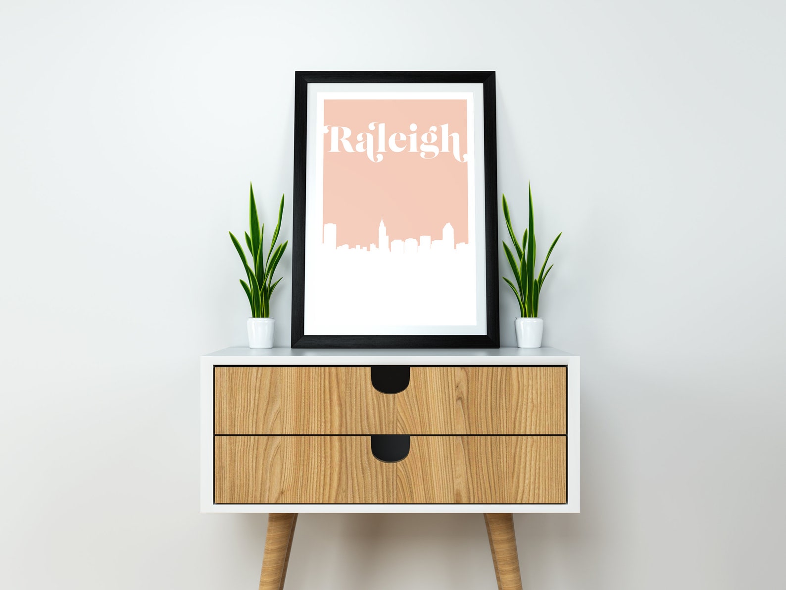 Raleigh NC Wall Art Raleigh Skyline Art Print Raleigh North Etsy