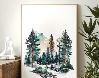 The Warm One — Snowy Forest Art Print | Oregon Winter Wall Art | Ember + Evergreen | Paperfinch