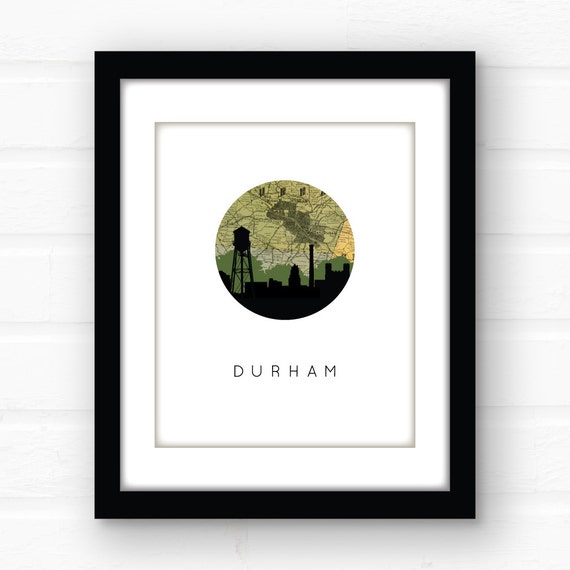 Durham NC home decor North Carolina wall art North Etsy