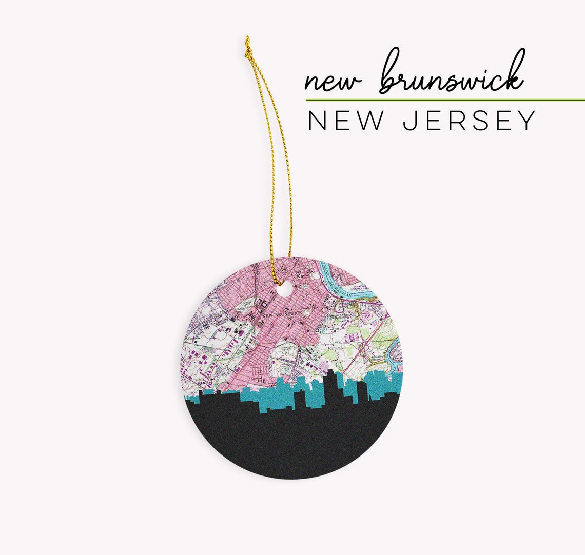 New Jersey Christmas ornament New Jersey city gifts skyline  Etsy