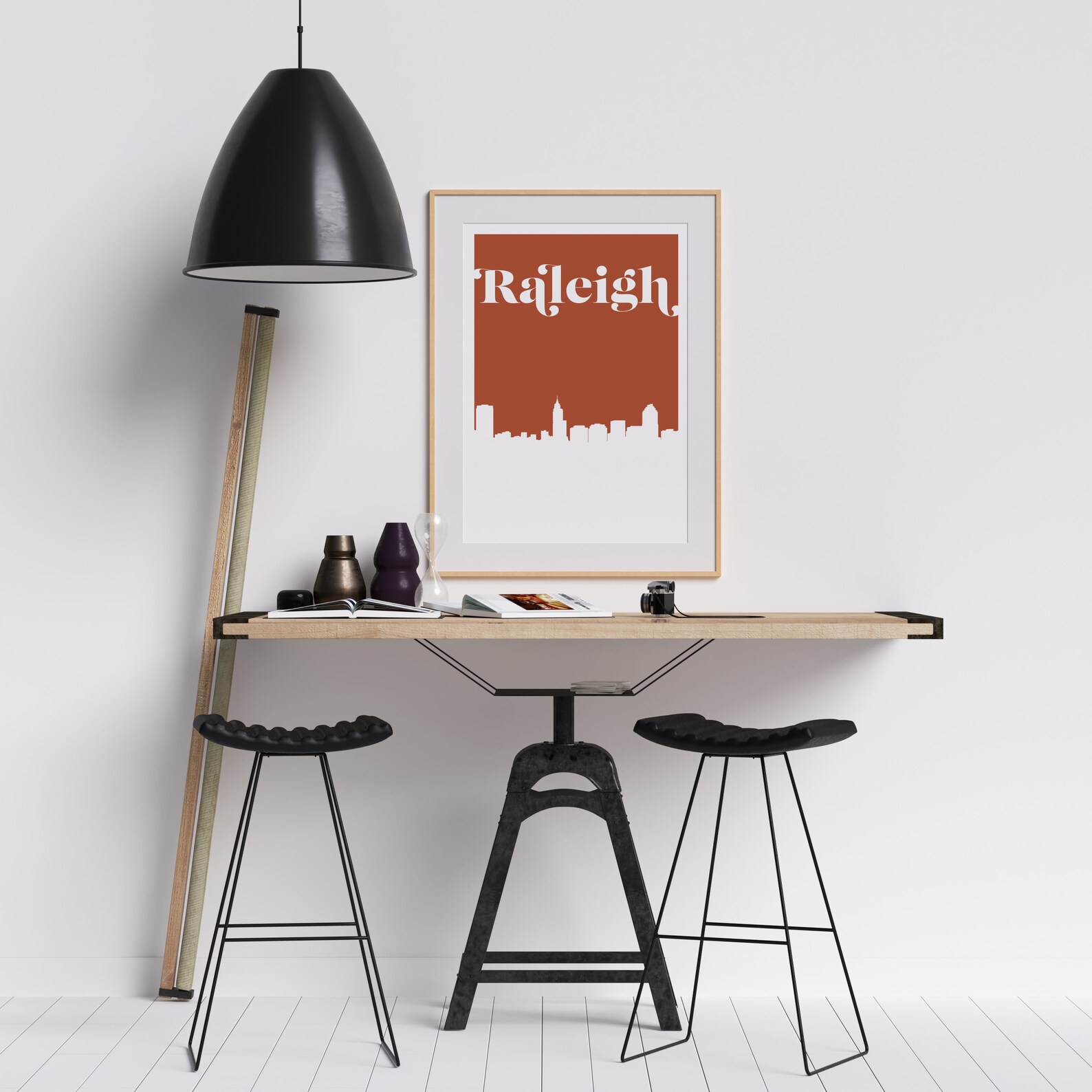 Raleigh NC Wall Art Raleigh Skyline Art Print Raleigh North Etsy