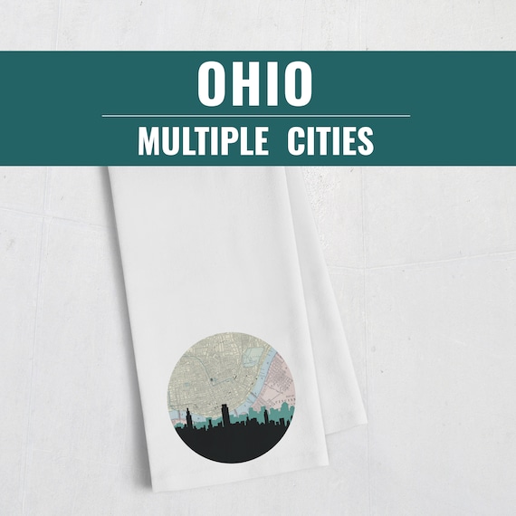 Ohio State Gifts, Ohio Towel, Columbus Ohio Skyline Gifts