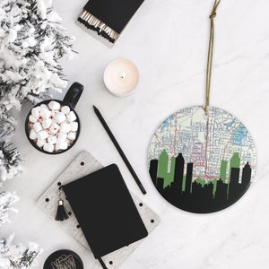 Atlanta Christmas Ornament Atlanta Map Ornament Atlanta  Etsy