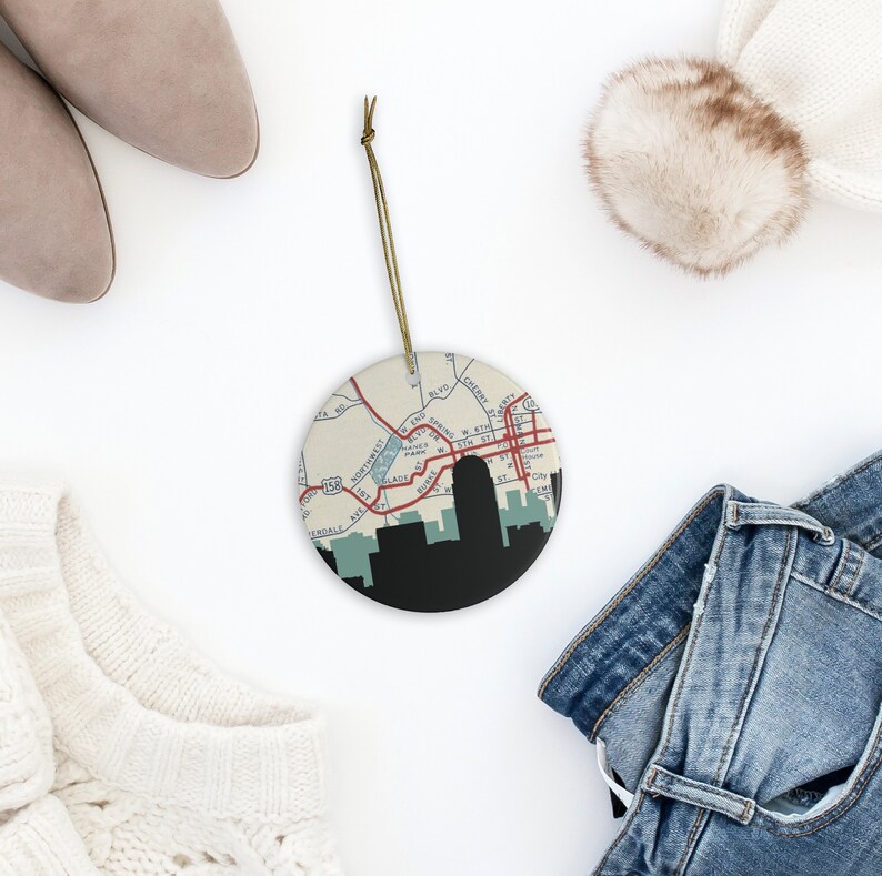 Winston Salem North Carolina Skyline Ceramic Christmas Etsy