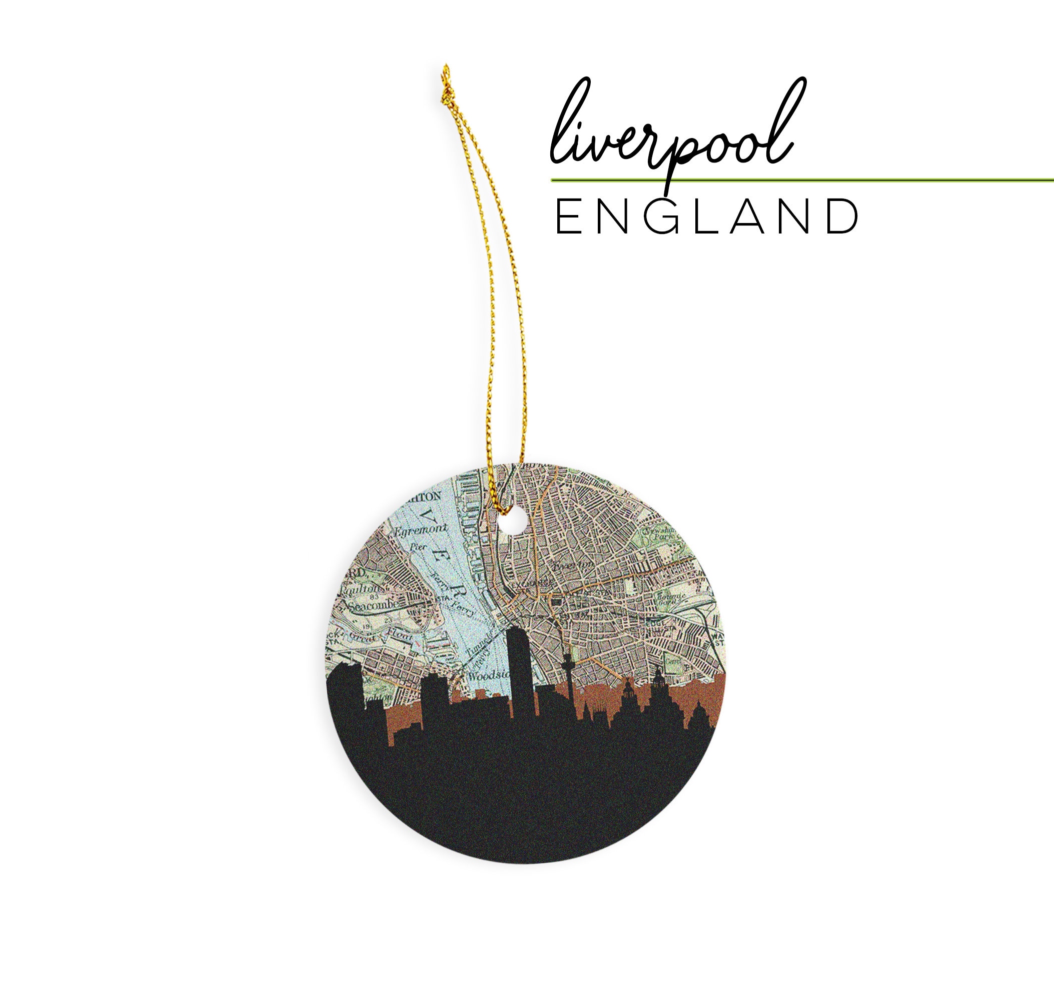 Liverpool Christmas Ornament 3 inches Diameter